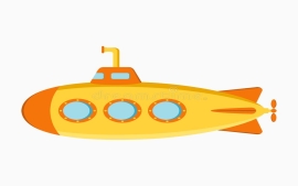 Submarine. Underwater Boat with Periscope. Vector. Stock Vector -  Illustration of army, nautical: 125628133
